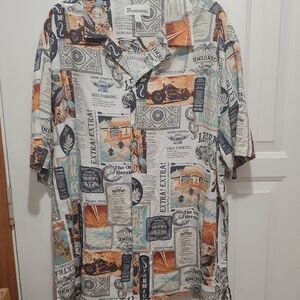 No Boundaries Men's Graphic Print Casual Shirt - Multicolor